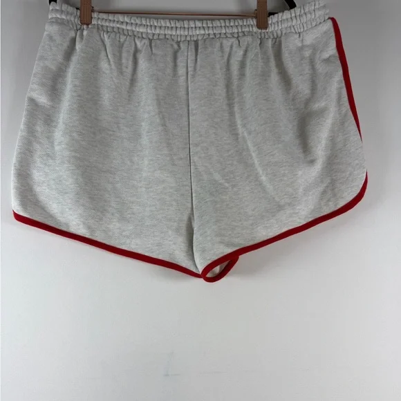 Wild Fable™ Women's Game Day Terry Pull-On Shorts - Heather Gray/Red XXL - Picture 6 of 10